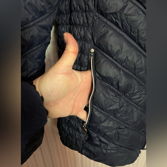 Laundry By Shelli Segal Dark Blue Puffer Jacket - Picture 2 of 5